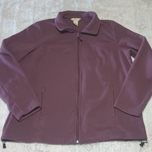 Natural Reflections Womens Fleece Purple Jacket Size XL Zip Up EUC - Picture 1 of 10